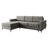 ECKSOFA Berne - Schwarz/Grau, Holz/Kunststoff (258/170cm) - MIRJAN24