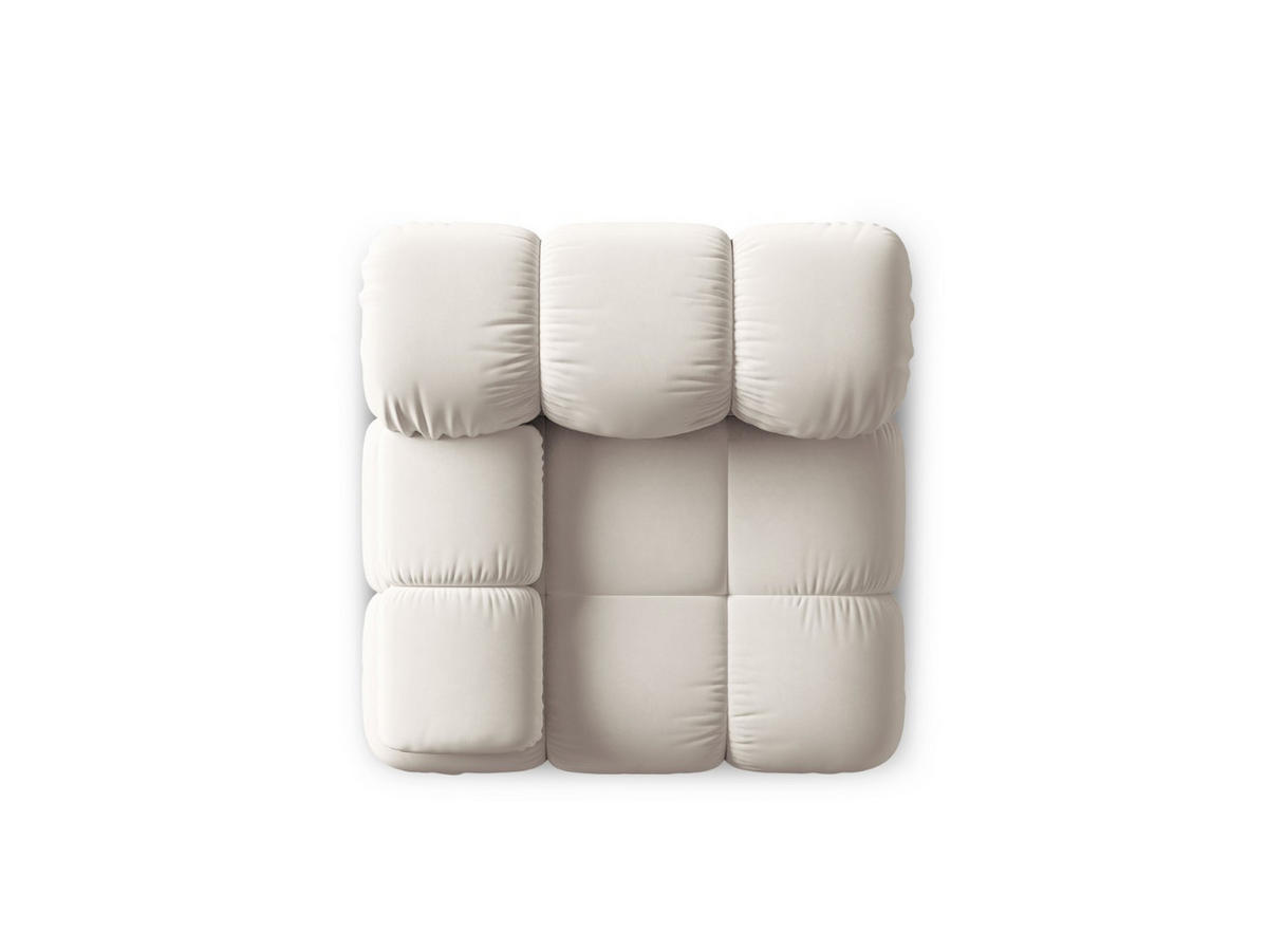 MODUL links Bellis aus Samt leichtes beige - Creme, Textil (94/70/94cm) - Micadoni