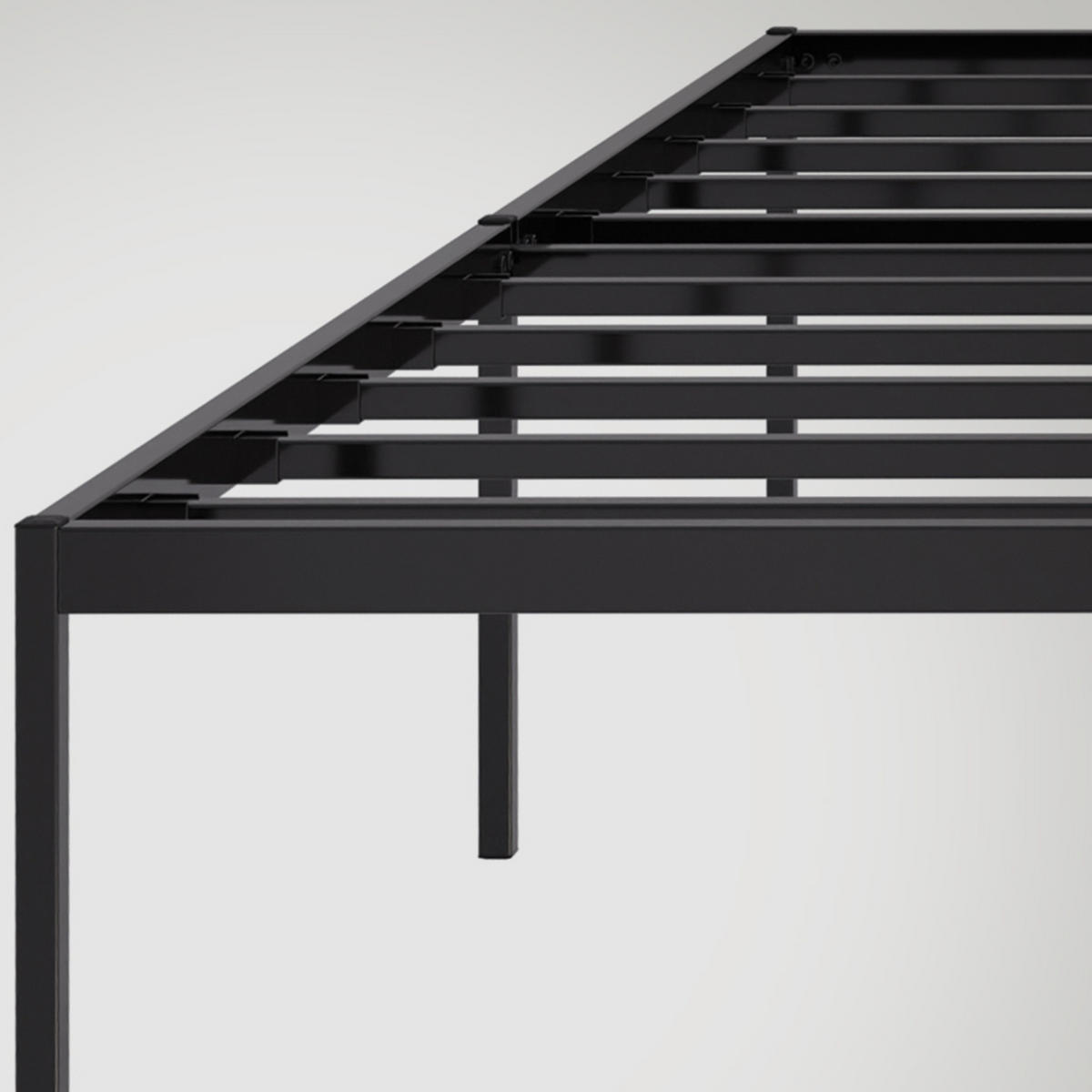 METALLBETT 185.5/205.5/42.5 cm Metall Schwarz - Schwarz, Metall (185.5/205.5cm) - CLP
