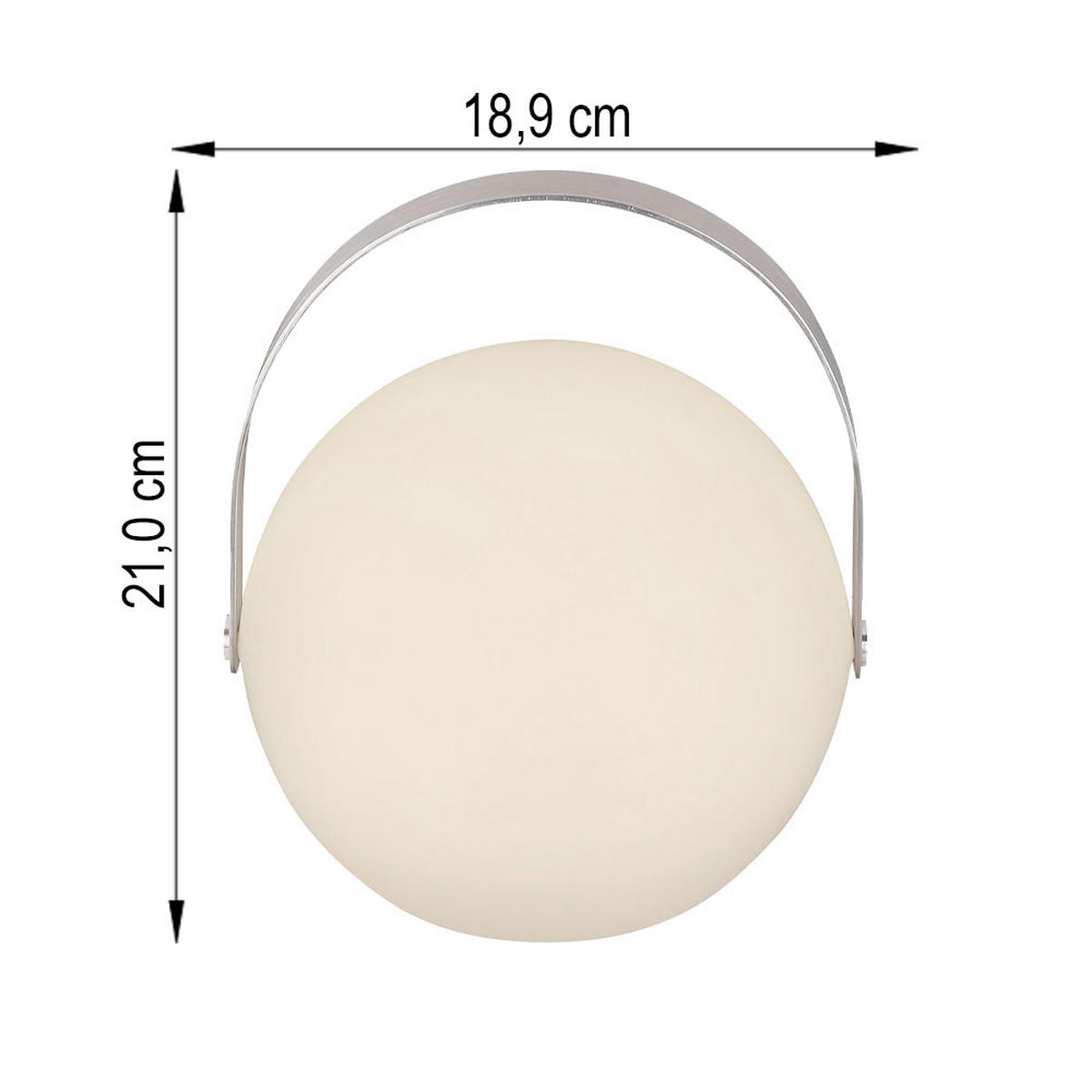 LED AUSSENLEUCHTE Kugel Weiß - Weiß, Metall (18.9/18.9/21cm) - Globo Lighting