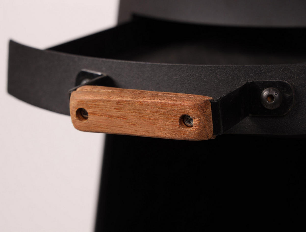 HOLZKOHLEGRILL Feuerschale Schwarz inkl. Schutzhülle - Schwarz, Metall (60/90/60cm) - Purline
