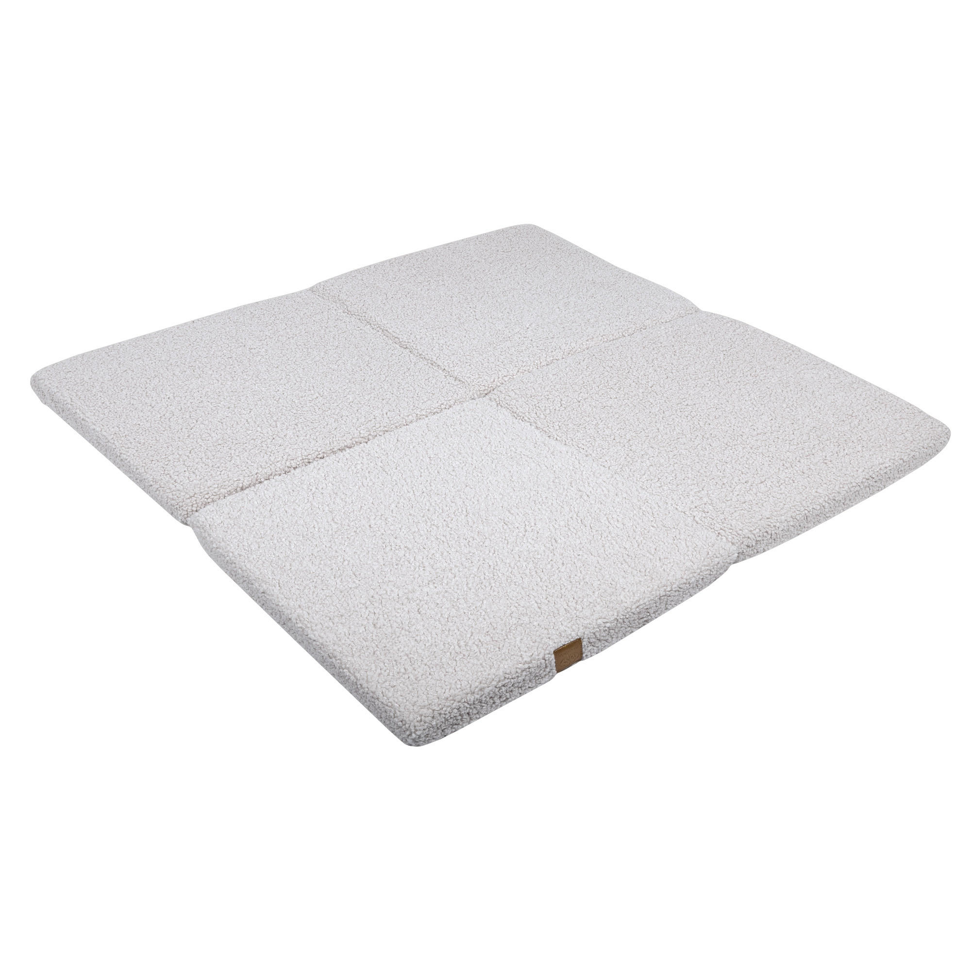 SPIELMATTE für Kinder, Quadrat, Bearly, Weiß - Weiß, Textil (120/120cm) - MeowBaby