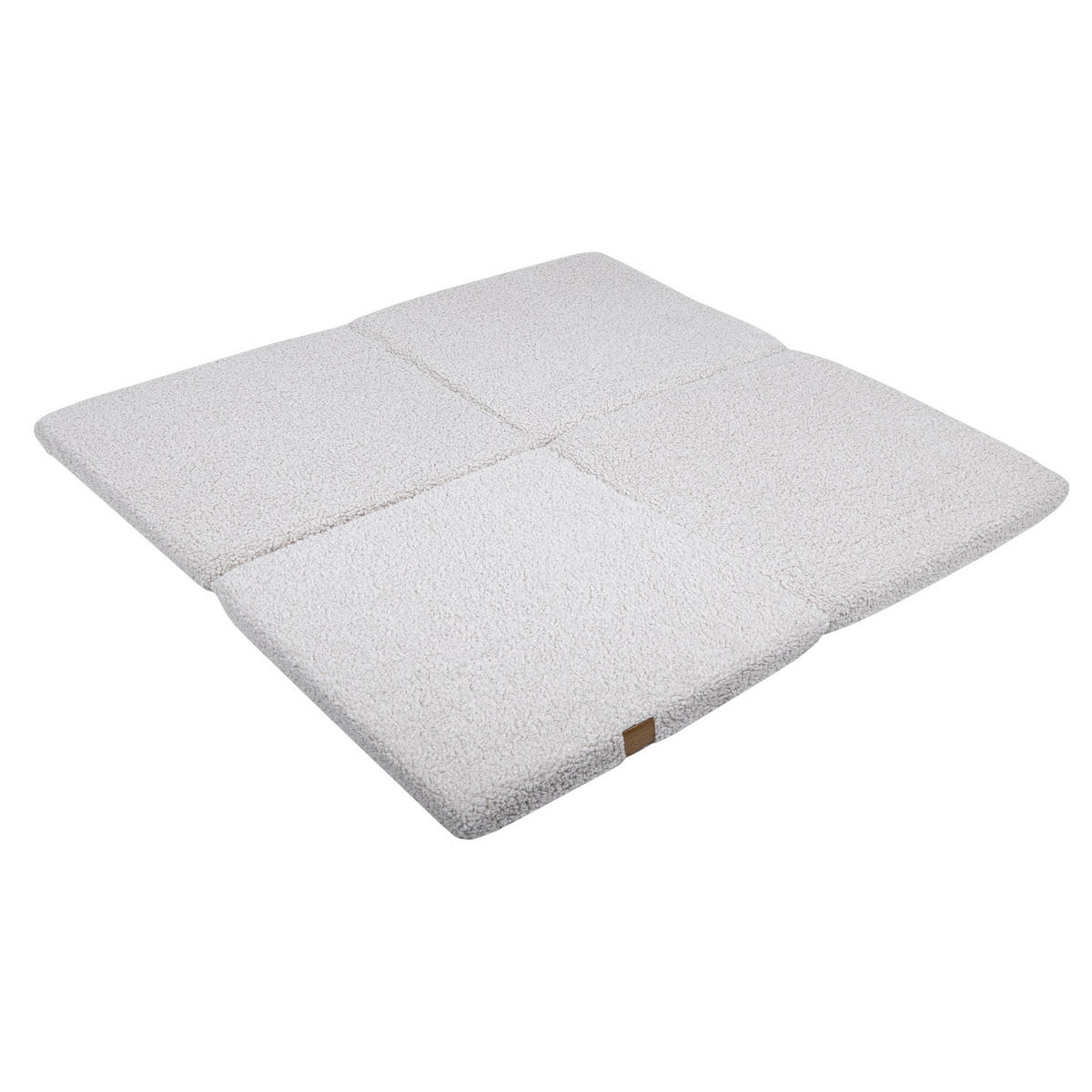SPIELMATTE für Kinder, Quadrat, Bearly, Weiß - Weiß, Textil (120/120cm) - MeowBaby