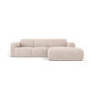 ECKSOFA rechts Molino aus Chenille-Stoff beige 4 Sitzplätze - Beige, Textil (170/250cm) - Micadoni