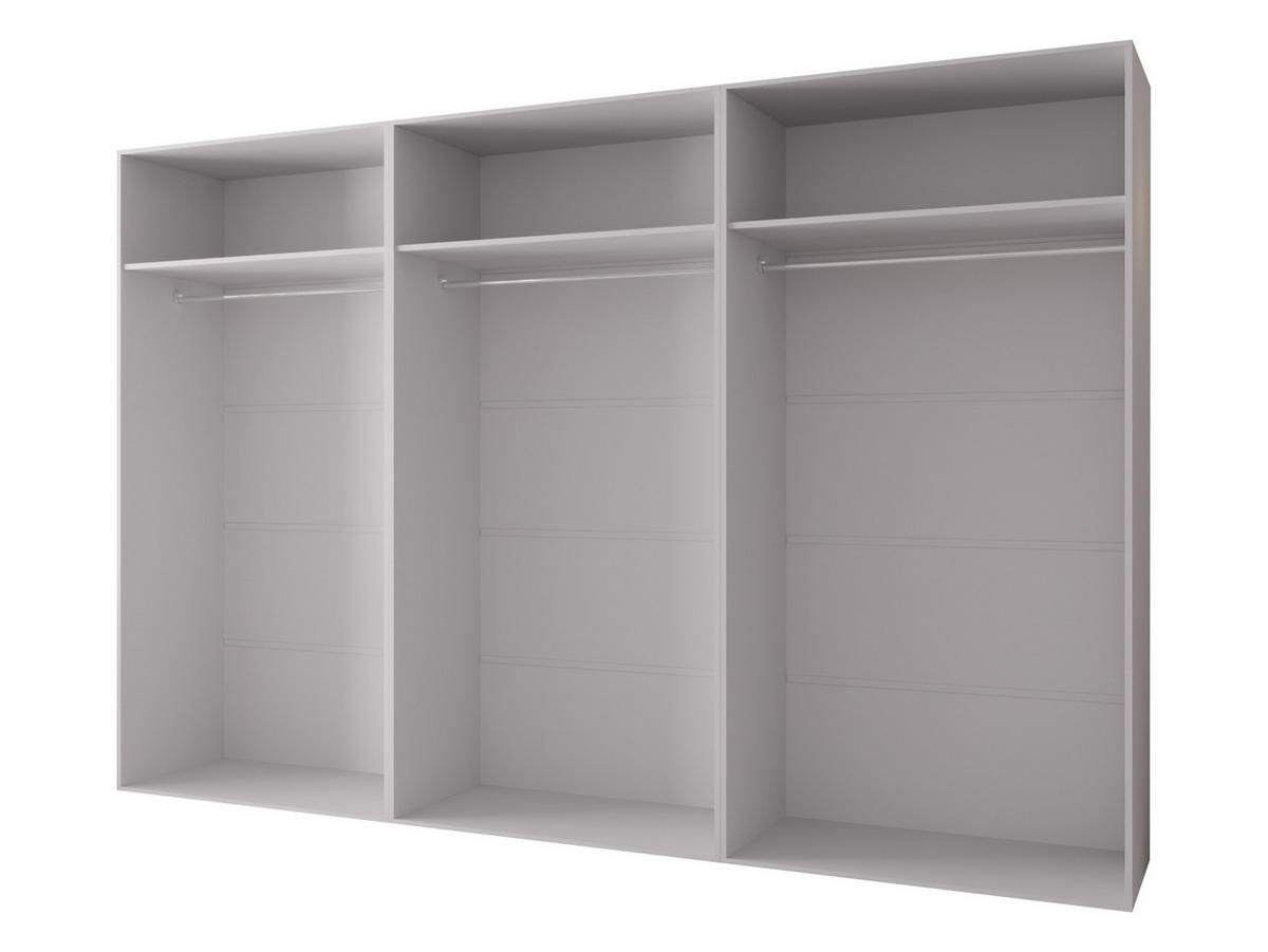 DREHTÜRENSCHRANK Zen 300 cm - Schwarz, Holzwerkstoff/Kunststoff (300/202/50cm) - MIRJAN24