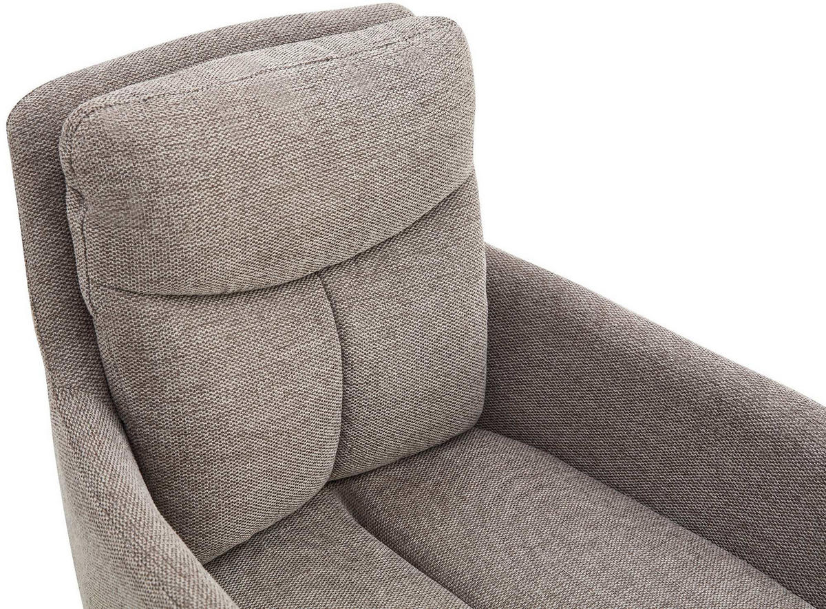 ESSZIMMERSTUHL 2er Set Stoff Taupe - Taupe, Textil/Metall (57/83/62cm) - CLP