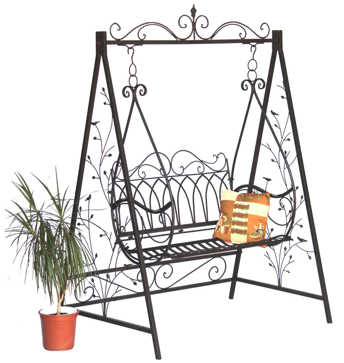 DanDiBo Hollywoodschaukel Braun 146x207x93 cm