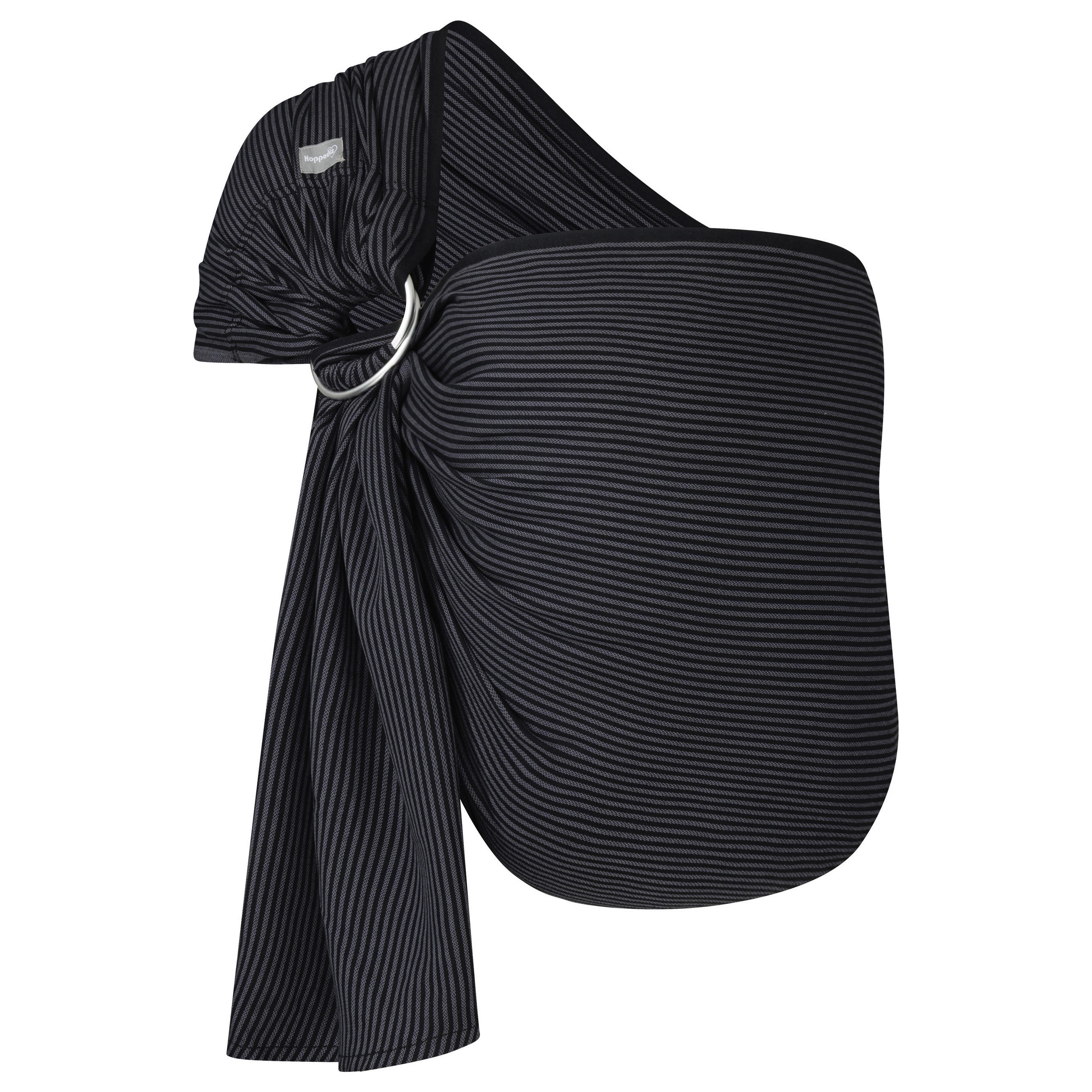 BABYTRAGETUCH Ring-Sling - Dunkelgrau/Graphitfarben, Textil (70/0.1/200cm) - Hoppediz