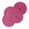 TISCHSET pink im 4er-Set, Platzsets rund geflochten, 40 cm - Pink, Textil (40/40cm) - Homescapes