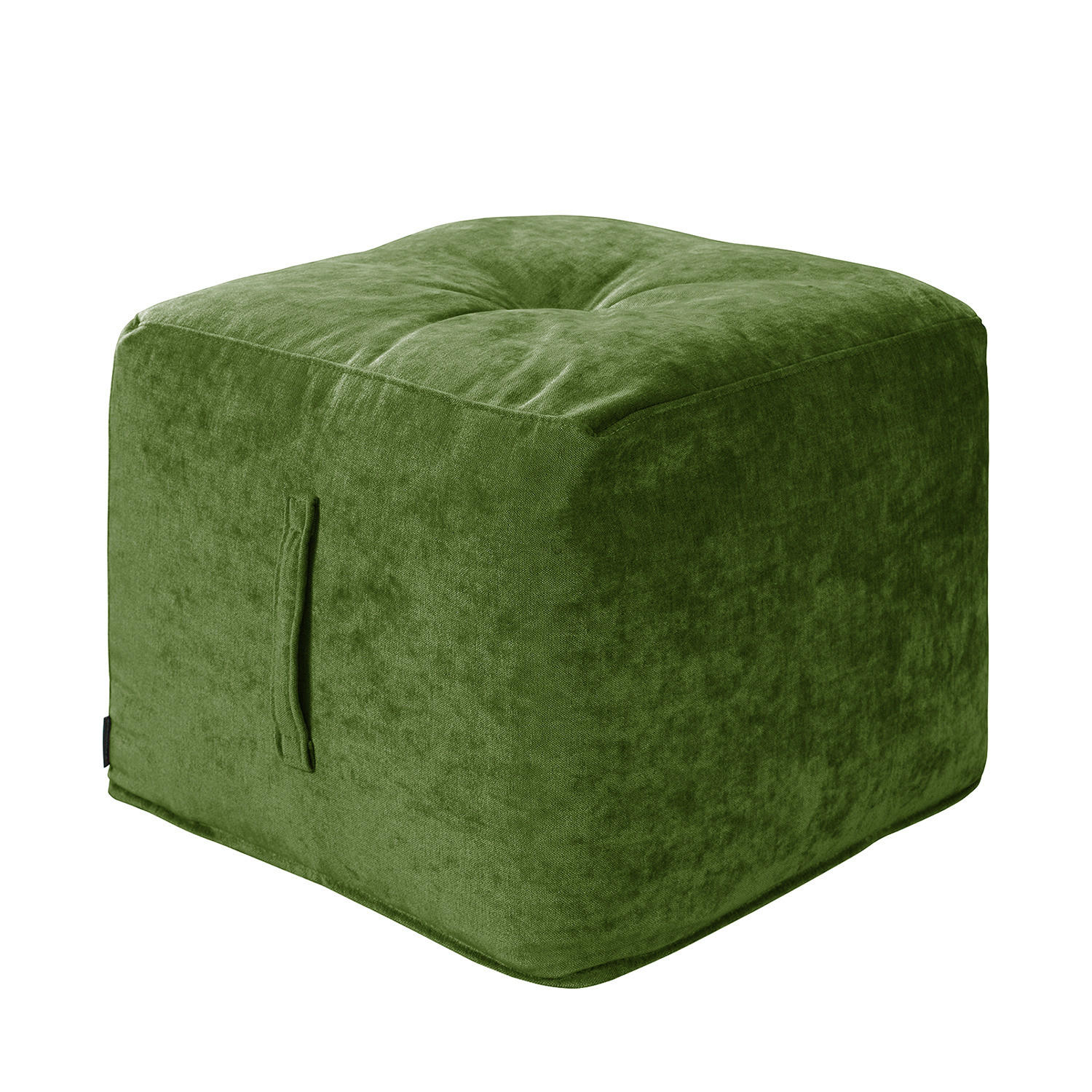 SITZWÜRFEL - Samt - Grün, Textil (47/42/47cm) - home24