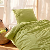 BETTBEZUG 2er-Set teiliges basic 135/140x200 cm (standardgrösse) grün - Grün, Textil (140/200cm) - Happy Friday