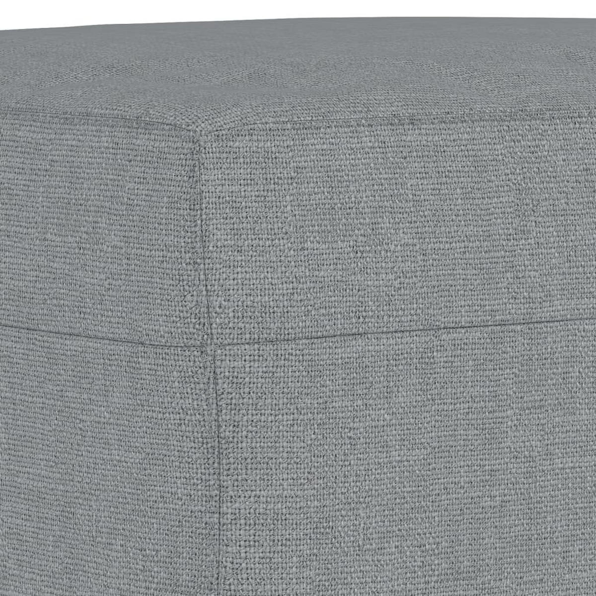 SOFAGARNITUR 4-TLG. Mit Kissen Hellgrau Stoff - Grau, Textil (50/41/60cm) - vidaXL
