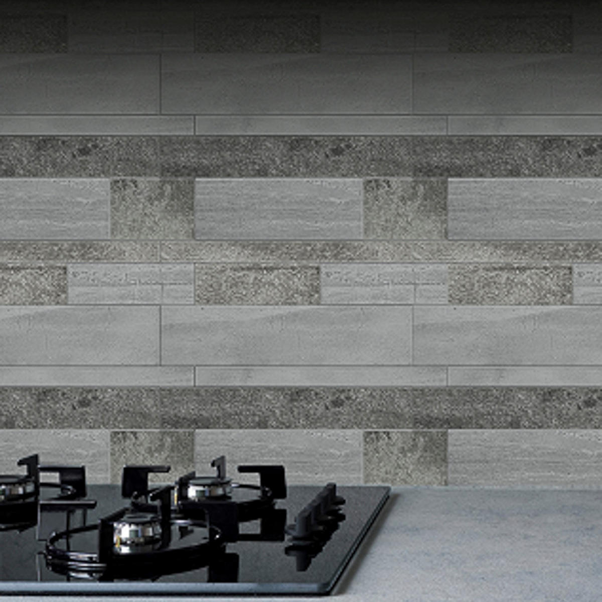 FLIESENAUFKLEBER 1 Stück 30,5 x 30,5 cm Selbstklebende Fliesen - Ribes Scala - Graphitfarben/Grau, Kunststoff (30.5/0.4/30.5cm) - Mazovia