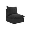 SOFAELEMENT Samt Stoff Schwarz - Schwarz, Holzwerkstoff/Kunststoff (75/77/90cm) - Makamii