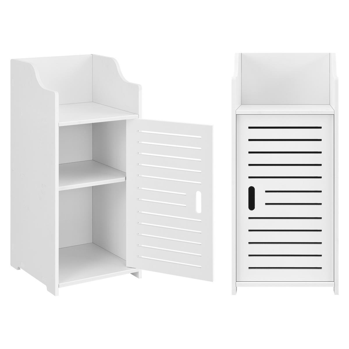 BADEZIMMERSCHRANK Svanvik - Weiß, Kunststoff (32/72/32cm) - [en.casa]