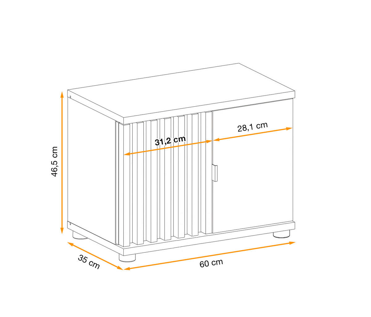 GARDEROBENBANK Eiche Jackson 60 cm, Sitzbank mit Stauraum - Eichefarben/Schwarz, Holzwerkstoff/Kunststoff (60/46/35cm) - Furn.Design