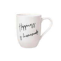 BECHER MIT HENKEL 'HAPPINESS IS HOMEMADE' Statement weiß 290 ml - Weiß, Keramik (0.29L) - Villeroy & Boch