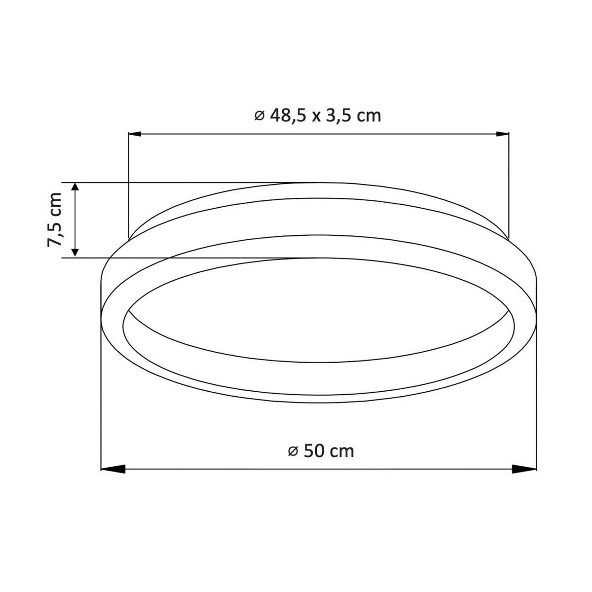 DECKENLEUCHTE Sandy, Transparent und schwarz, 7.5cm, Dimmbar - Transparent, Metall (7/50/7.5cm) - KOSILUM