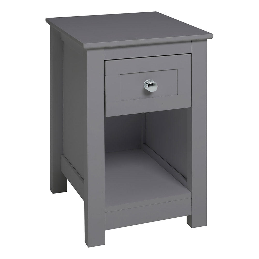 NACHTTISCH 28/30/45 cm Schublade Fach MDF Grau - Grau, Holzwerkstoff (28/45/30cm) - Livingandhome