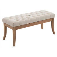 SITZBANK Cannes Stoff Creme Hellbraun - Creme, Textil (100/46/38cm) - DELUKE