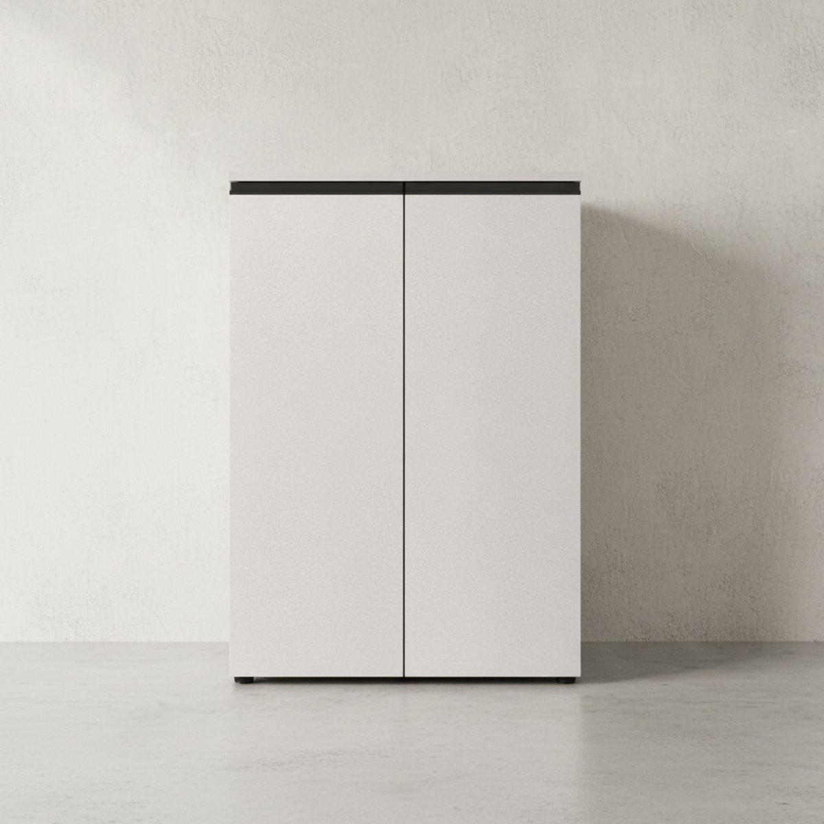 AKTENSCHRANK 2-türig Soft-Close, 3 Ordnerhöhen 81x120x40 cm Greige - Beige, Holzwerkstoff (81/120/40cm) - KADIMA DESIGN