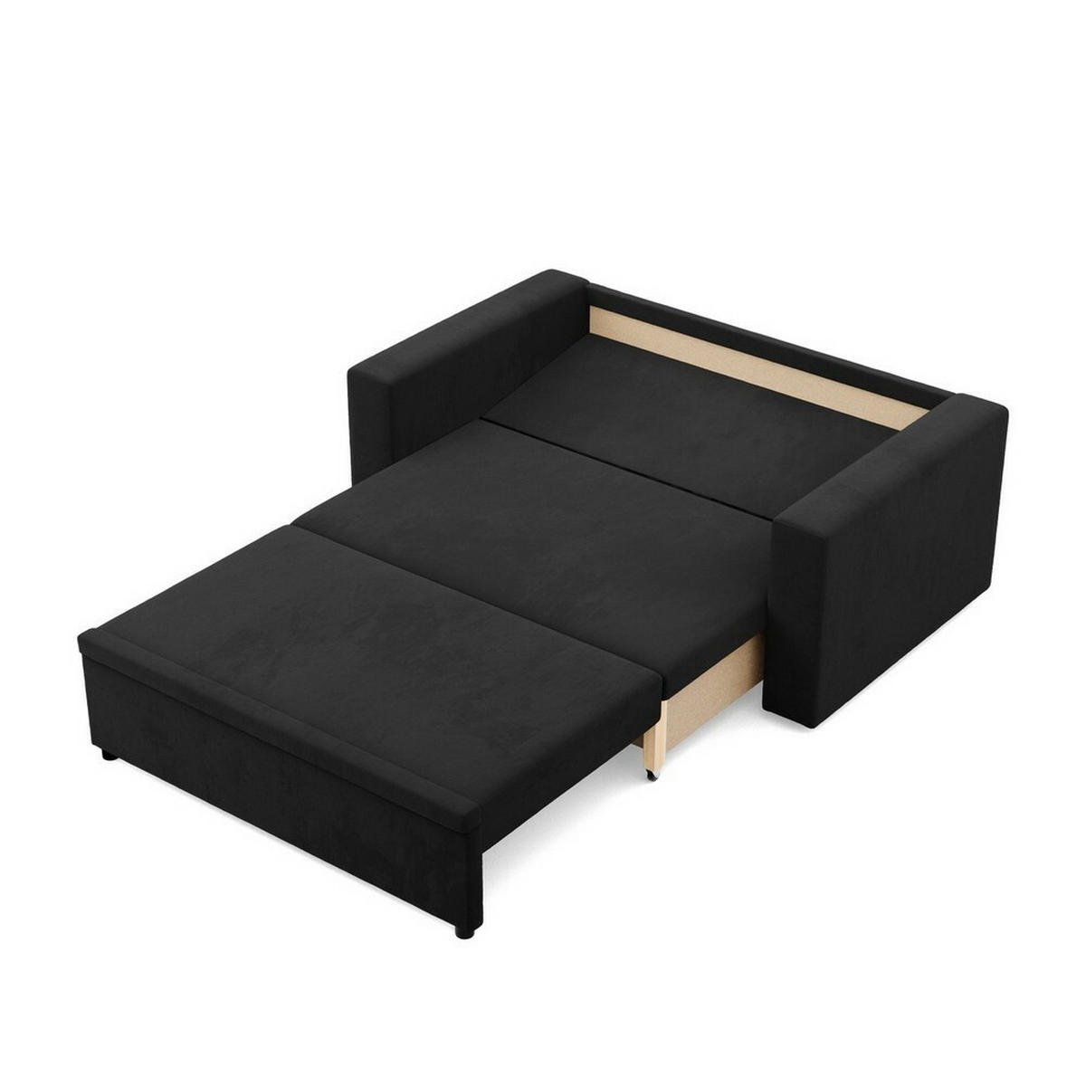SOFA Neo mit gerader Armlehnen schwarz - Schwarz, Textil (148/90/87cm) - SIMKAM Furniture