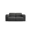 SOFA Molino aus strukturiertem Stoff dunkelgrau 2 Sitzplätze - Dunkelgrau, Textil (95/72/170cm) - Micadoni