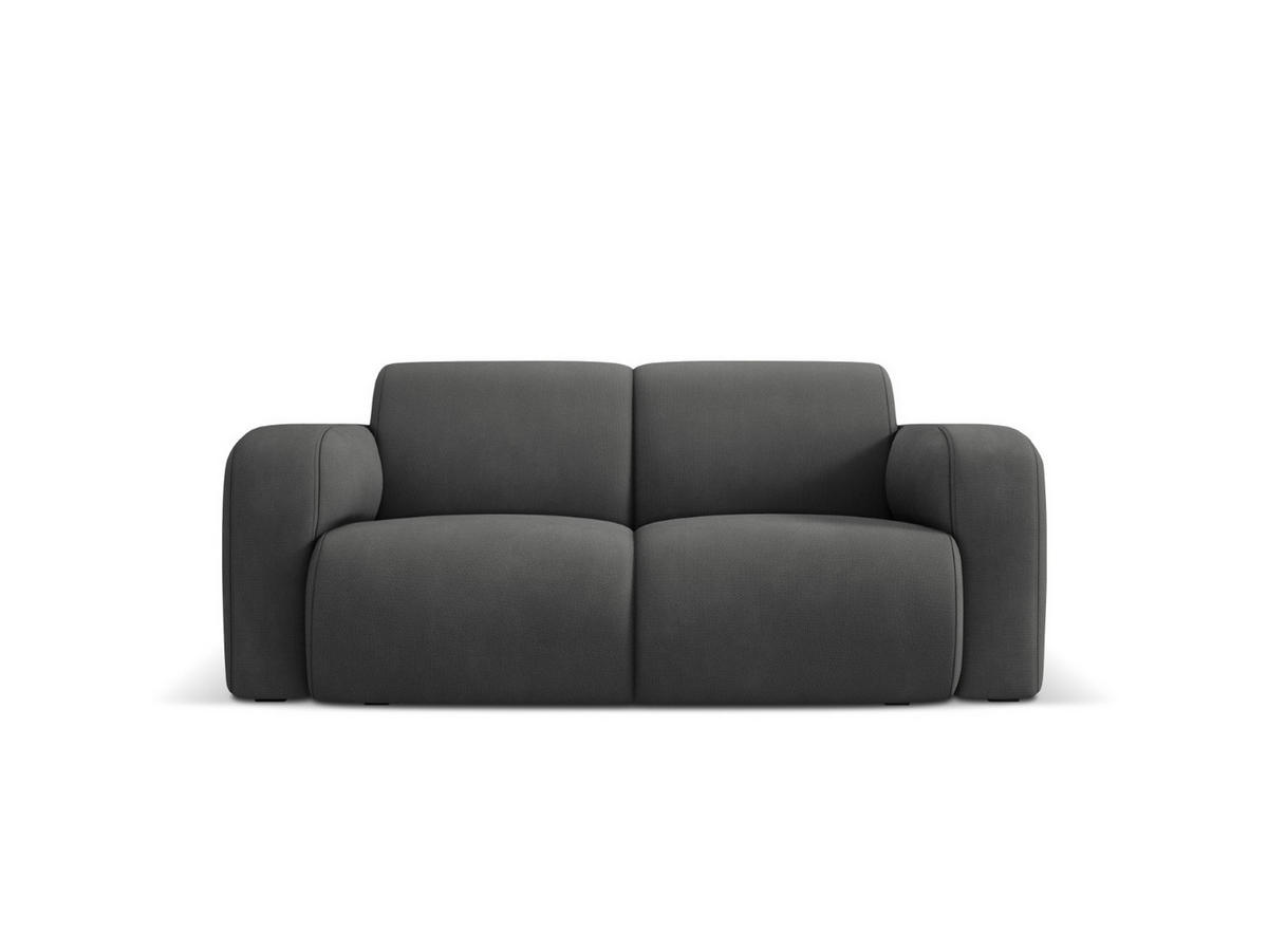 SOFA Molino aus strukturiertem Stoff dunkelgrau 2 Sitzplätze - Dunkelgrau, Textil (95/72/170cm) - Micadoni