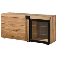SIDEBOARD Wildeiche 161x45x75 natur geölt ROTTERDAM #116 - Braun, Holz (161/75/45cm) - Massivmoebel24