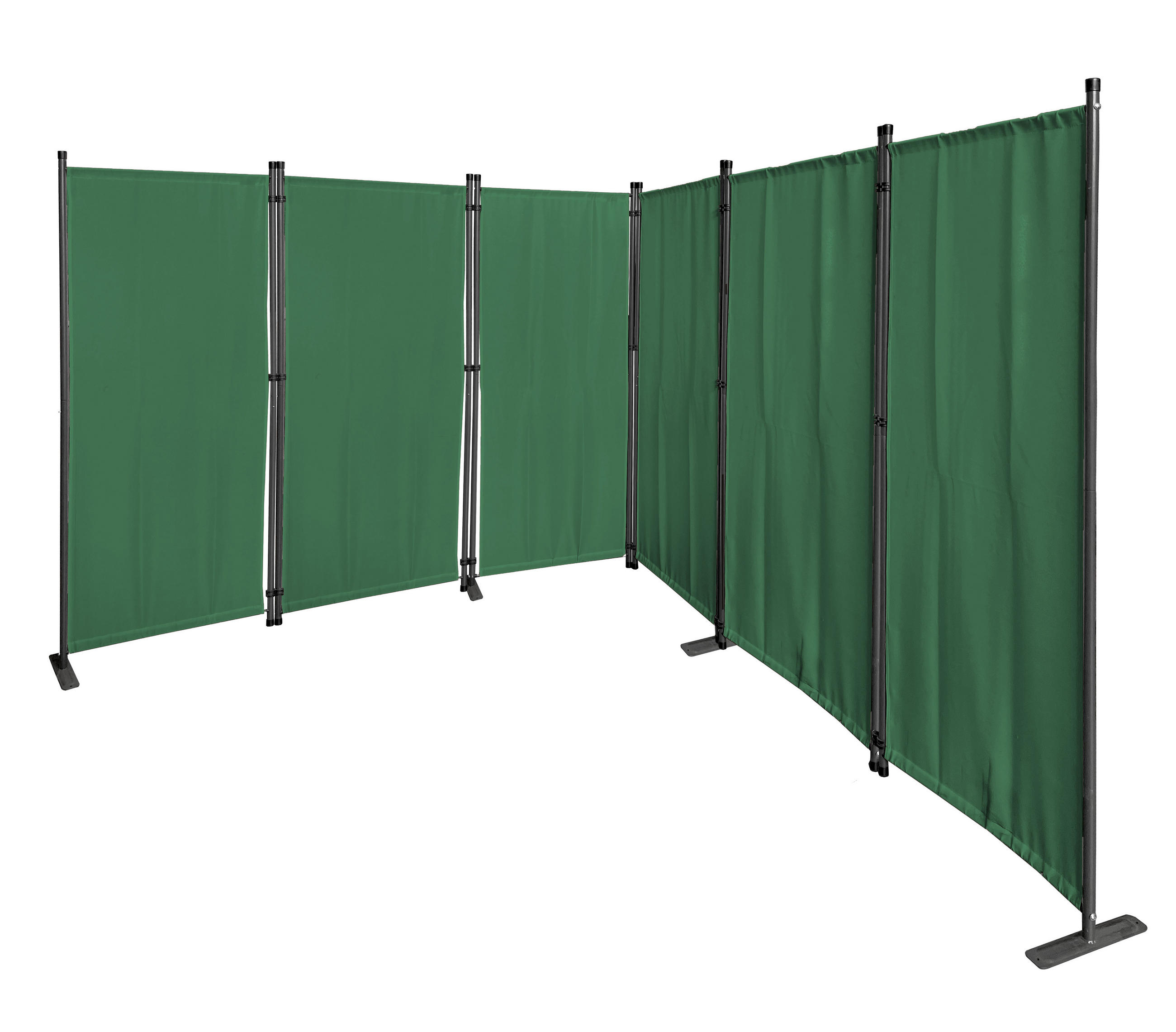 PARAVENT 6-tlg. 340x165 cm Grün - Grün, Metall (340/165cm) - QUICK STAR