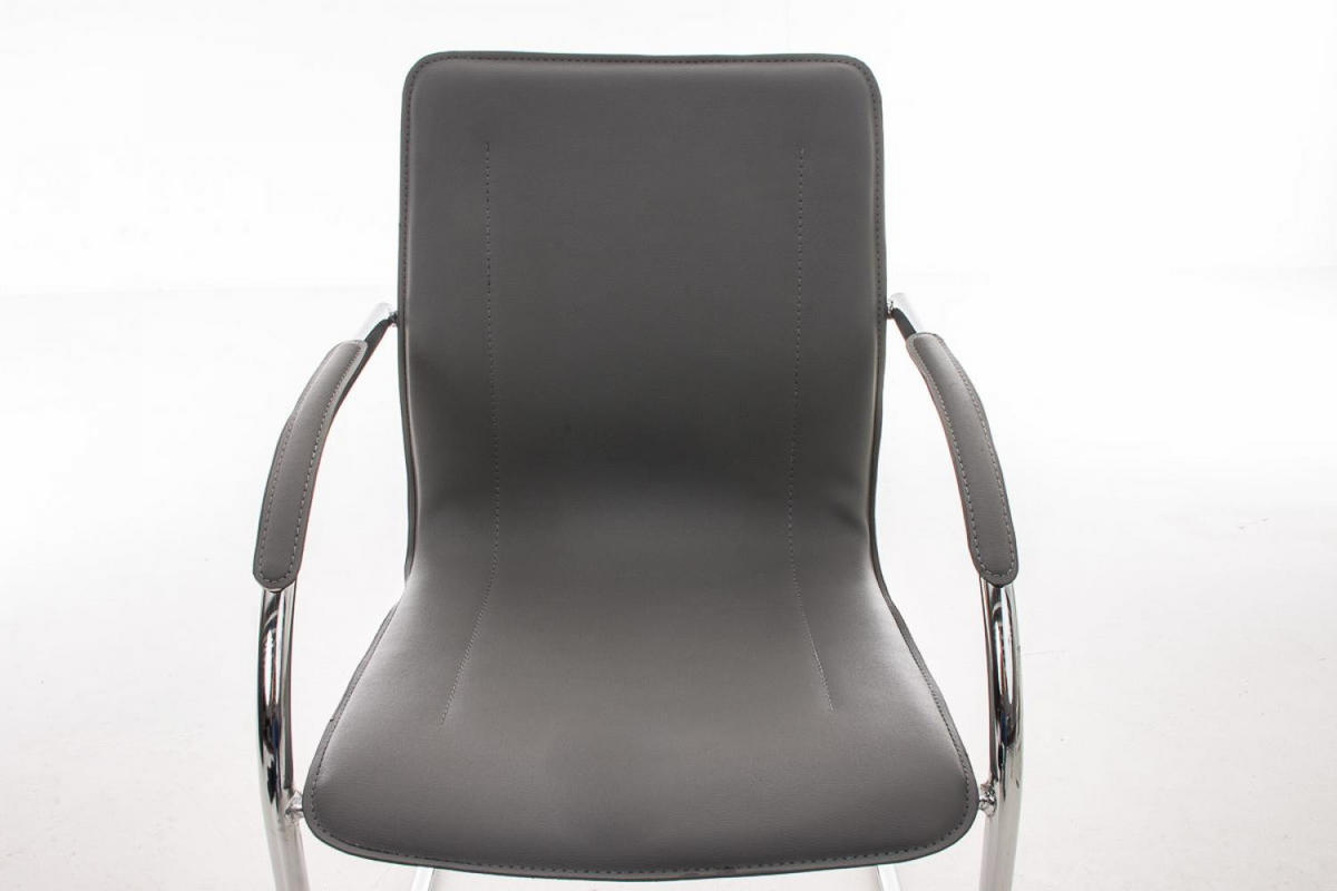 SCHWINGSTUHL Lederlook grau - Chromfarben/Grau, Textil/Metall (56/94/52cm) - CLP