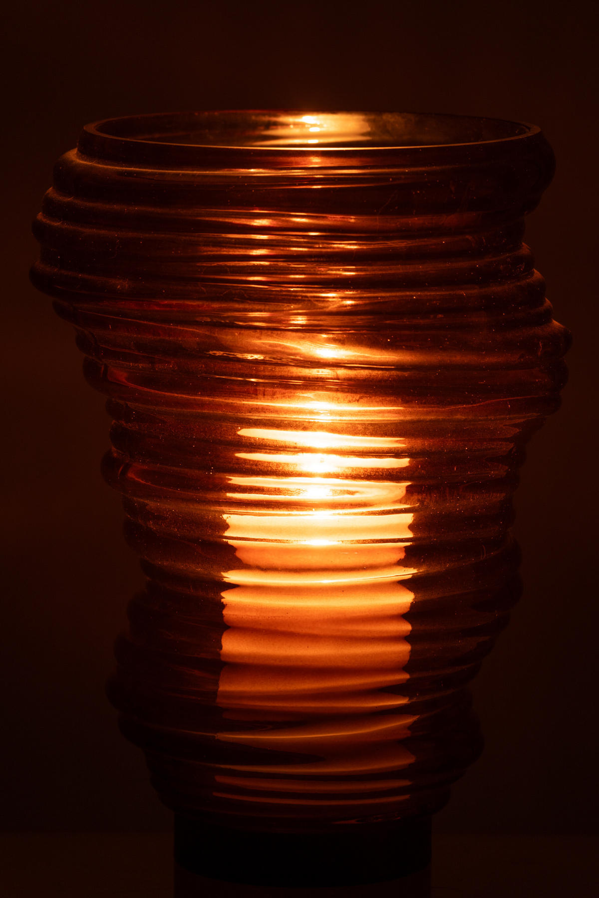 VASE TORNADI - Glas - Braun - L - Ø 20 cm - Braun, Glas (27.5cm) - J-Line