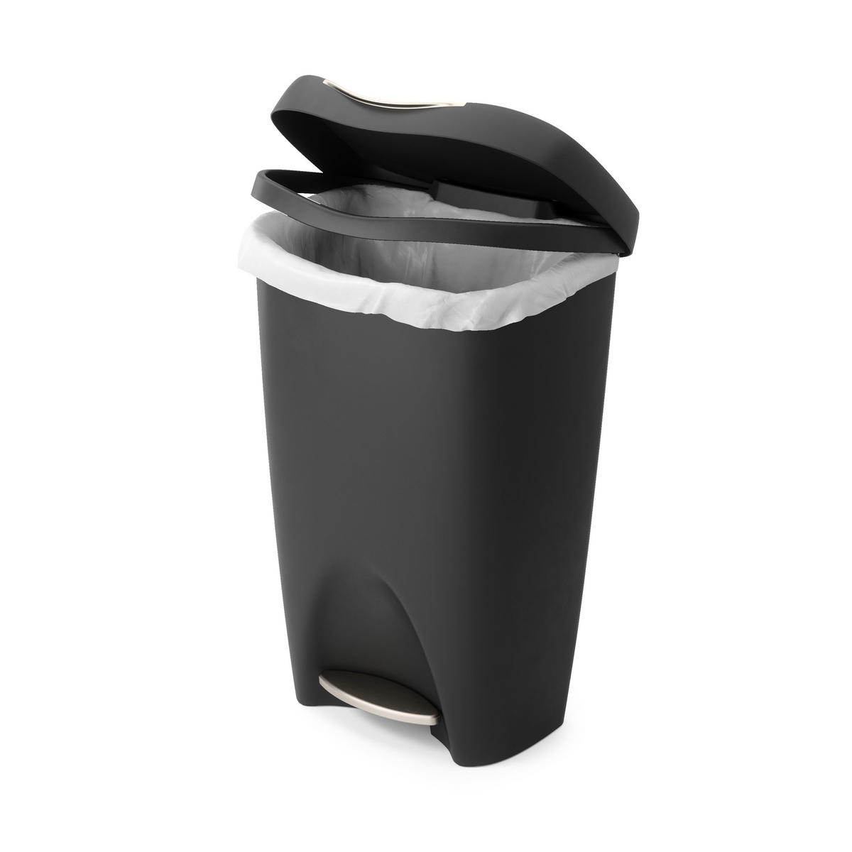 ABFALLEIMER Brim, Schwarz - Schwarz, Kunststoff (43/33/64cm)