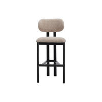 BARHOCKER - 49 cm x 52 cm - stoff - taupe Yelaz - Taupe, Holz/Textil (49/111/52cm) - Vente-Unique