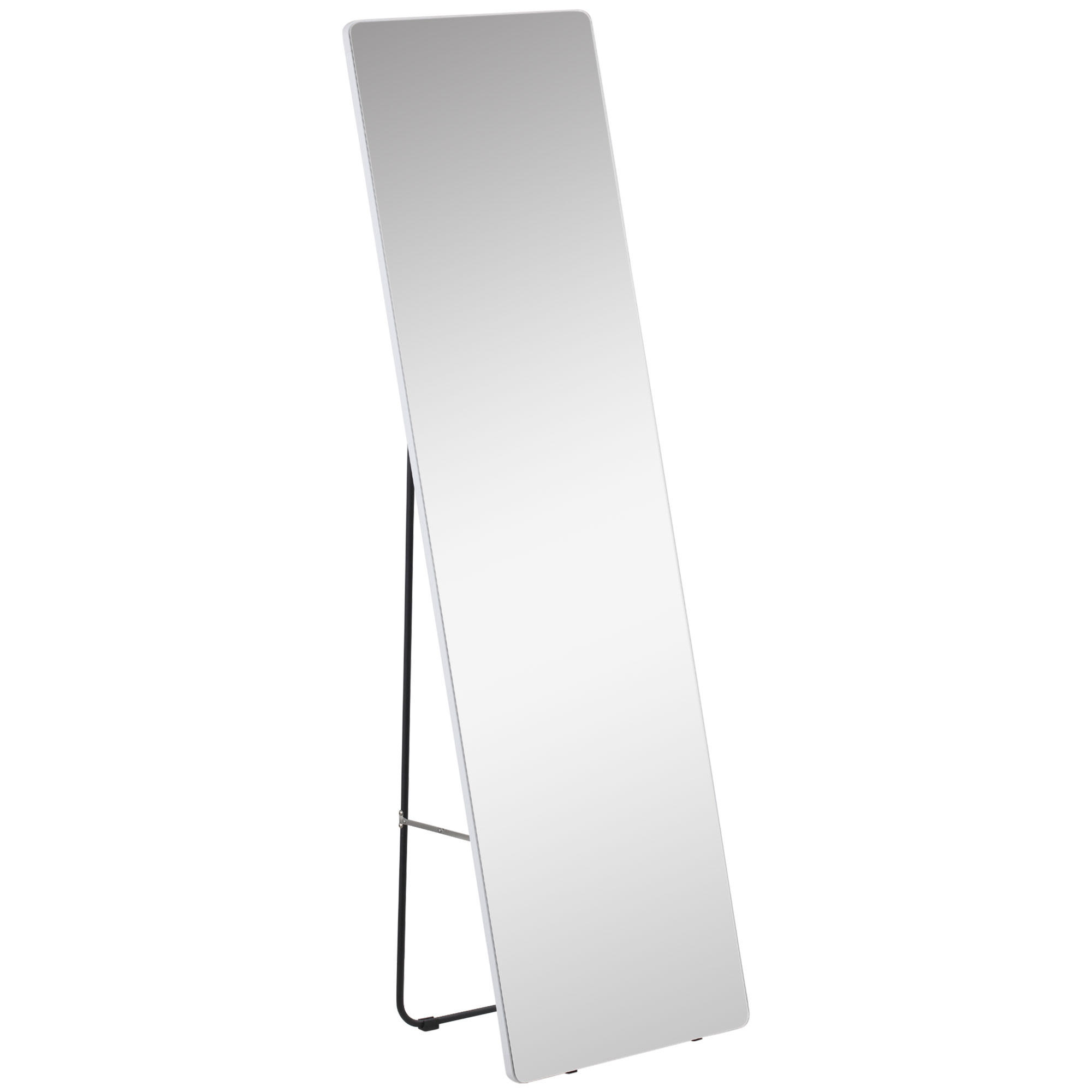 STANDSPIEGEL mit Ständer, 45 x 160 cm, für Schlafzimmer, Wohnzimmer, Silber - Silberfarben, Glas (37/158.5/45cm) - HOMCOM