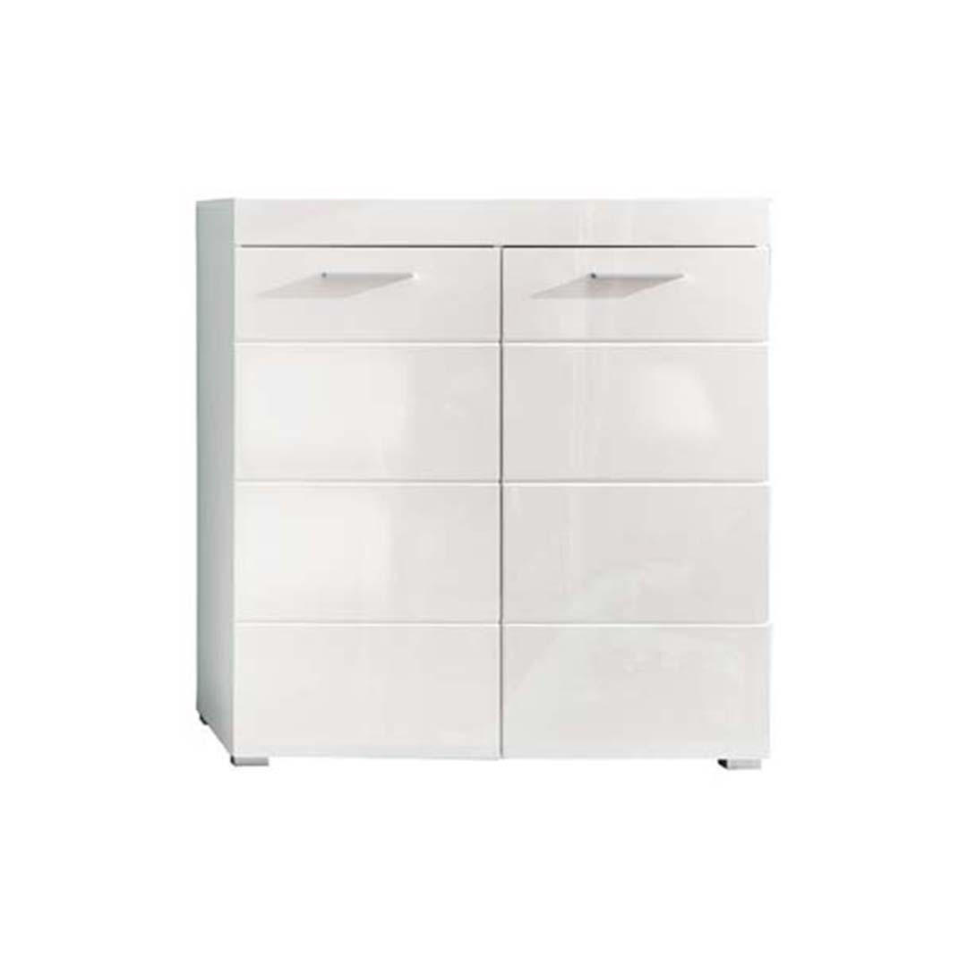 SCHUHSCHRANK weiß hochglanz - Weiß, Holzwerkstoff (91/97/38cm) - ebuy24