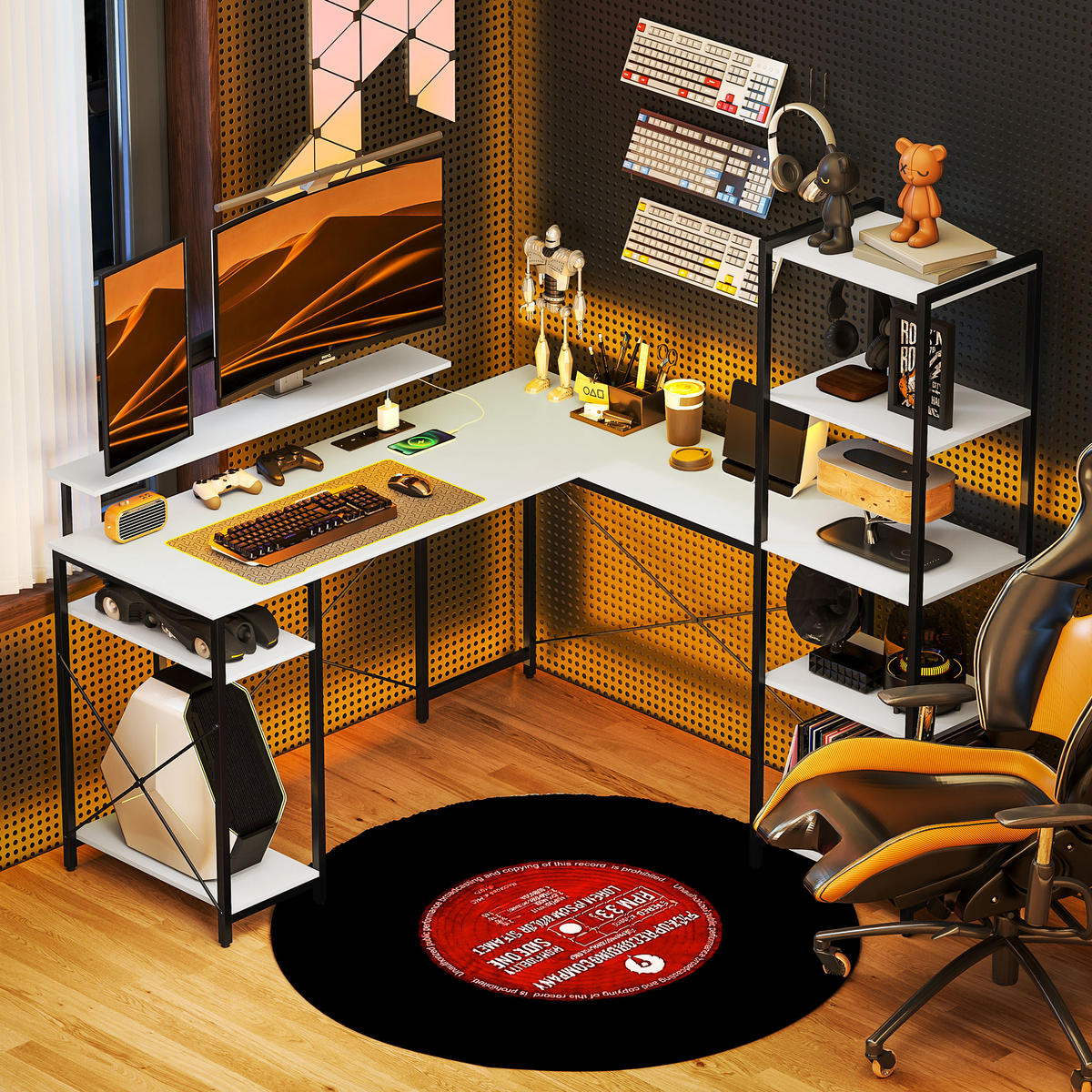 BÜROTISCH Weiß 1 Stück - Weiß, Holzwerkstoff (137/140/139.5cm) - GiPP