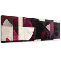 LEINWANDBILD 3D und geometrisch 120x40cm - Rot, Textil (120/40cm) - Feeby