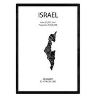 POSTER Länder & Kontinente Israel A3 Rahmenlos - Klar, Papier (29.7/5/42cm) - Nacnic
