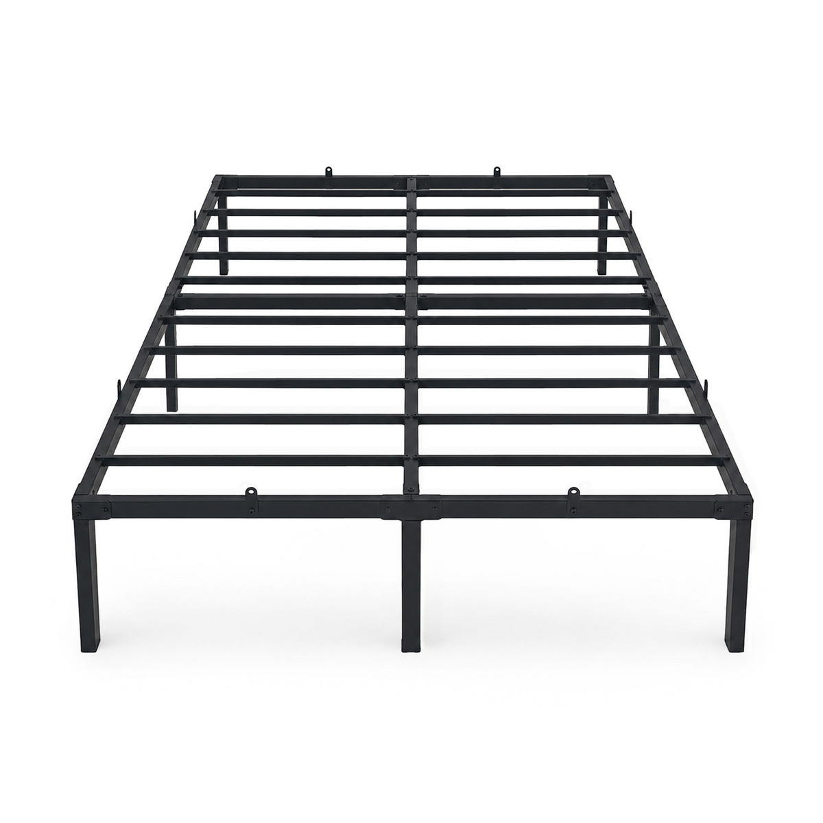 METALLBETT Klappbares 120x200 cm Schwarz - Schwarz, Metall - Akord