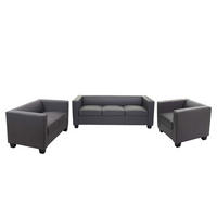 SOFAGARNITUR Grau 3er-Set - Grau, Textil (400/70/300cm) - MCW