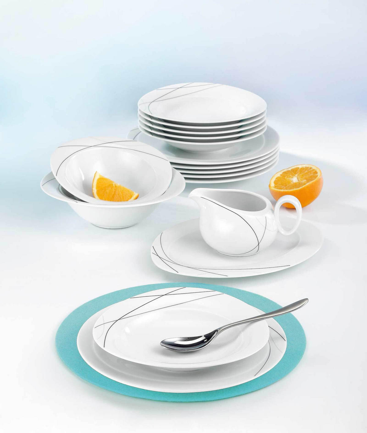 SAUCIERE Trio Highline weiß 0,6 l - Weiß, Keramik (1cm) - Seltmann Weiden