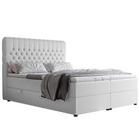 BOXBETT 160x200 cm mit Topper - Weiß, Holzwerkstoff/Textil (160/200cm) - Idohome