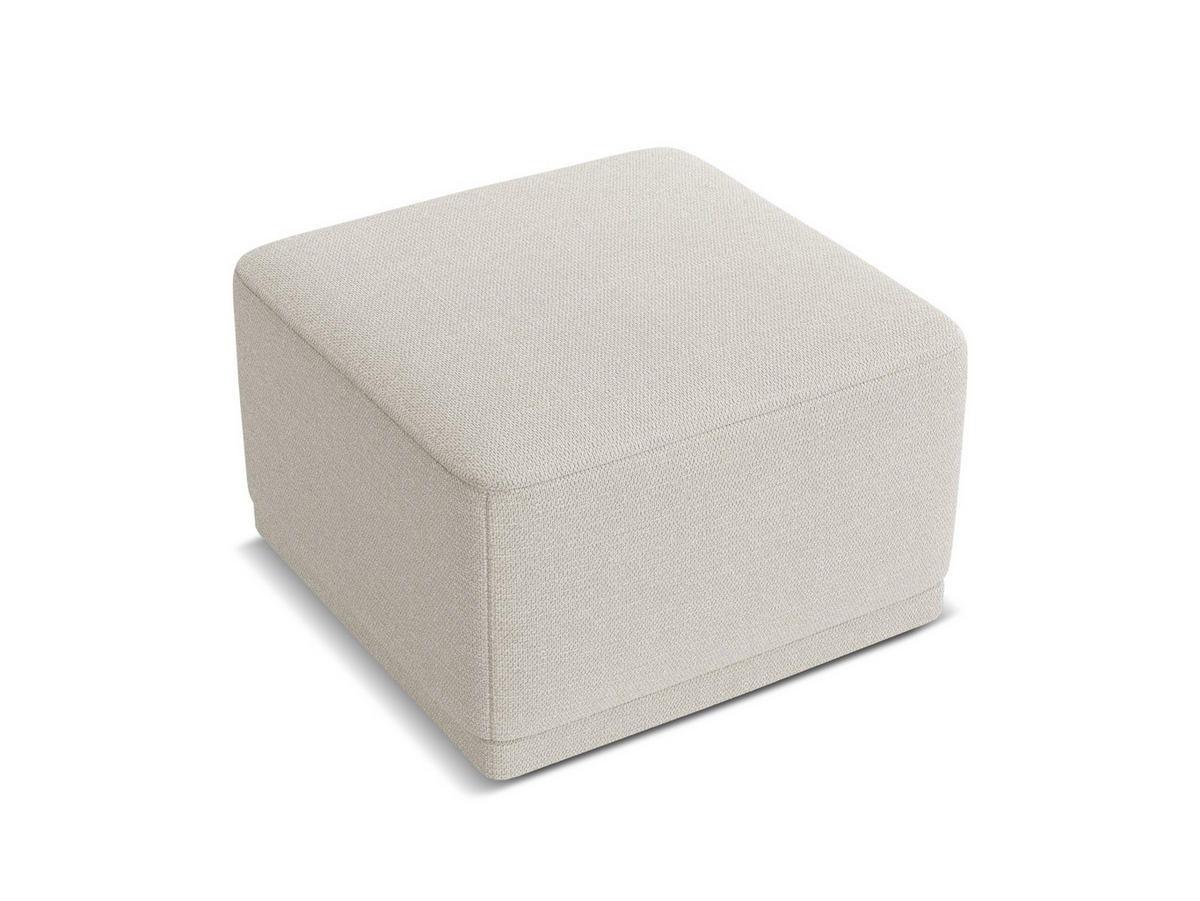 POUF Chenille Stoff Grau - Silberfarben/Schwarz, Kunststoff/Textil (65/40/65cm) - Makamii