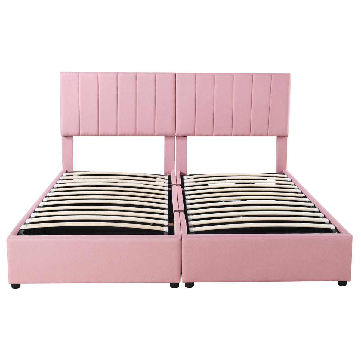 POLSTERBETT 180/200 cm Rosa mit Stauraum und Umbaufunktion - Pink, Textil (180/200cm) - Flora Grace