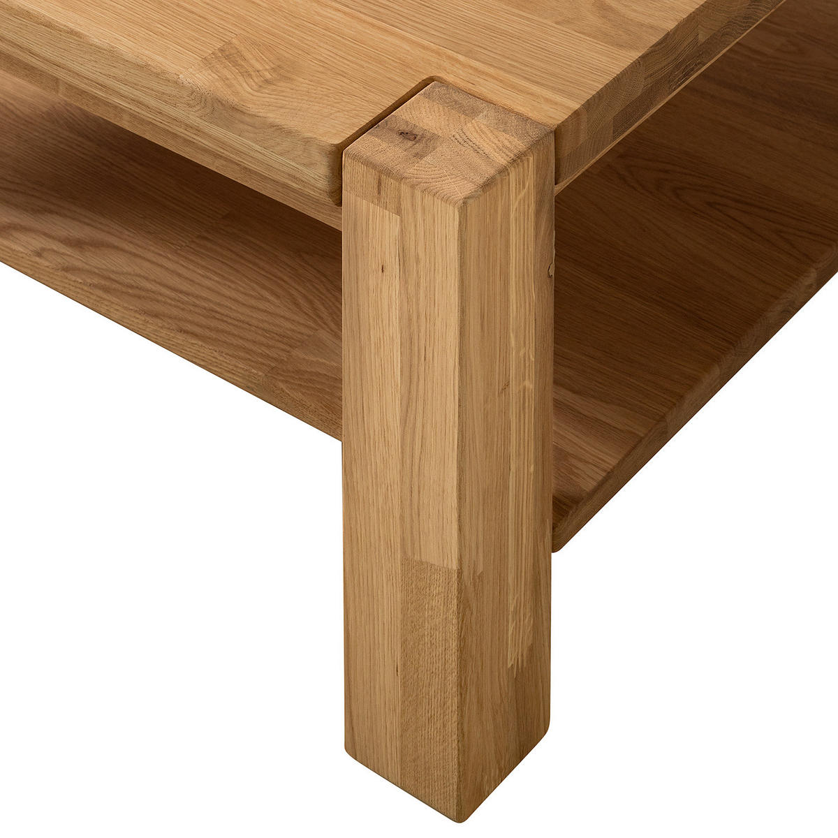 COUCHTISCH - Massivholz - Eichefarben/Braun, Holz (70/70/38cm) - home24