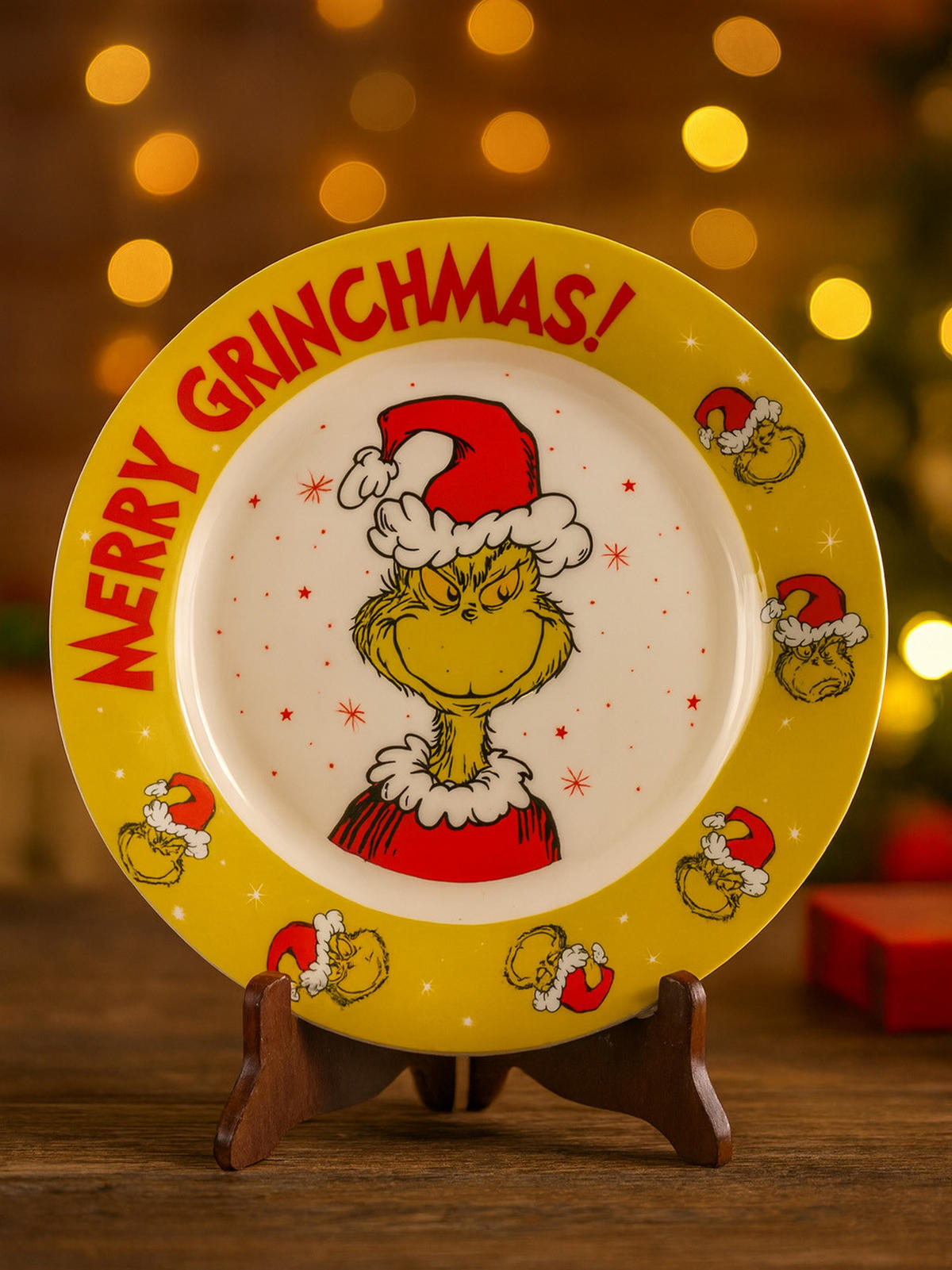 PLATZTELLER The Grinch Merry Grinchmas Grün 26,5 cm - Grün, Keramik (26.5cm) - United Labels