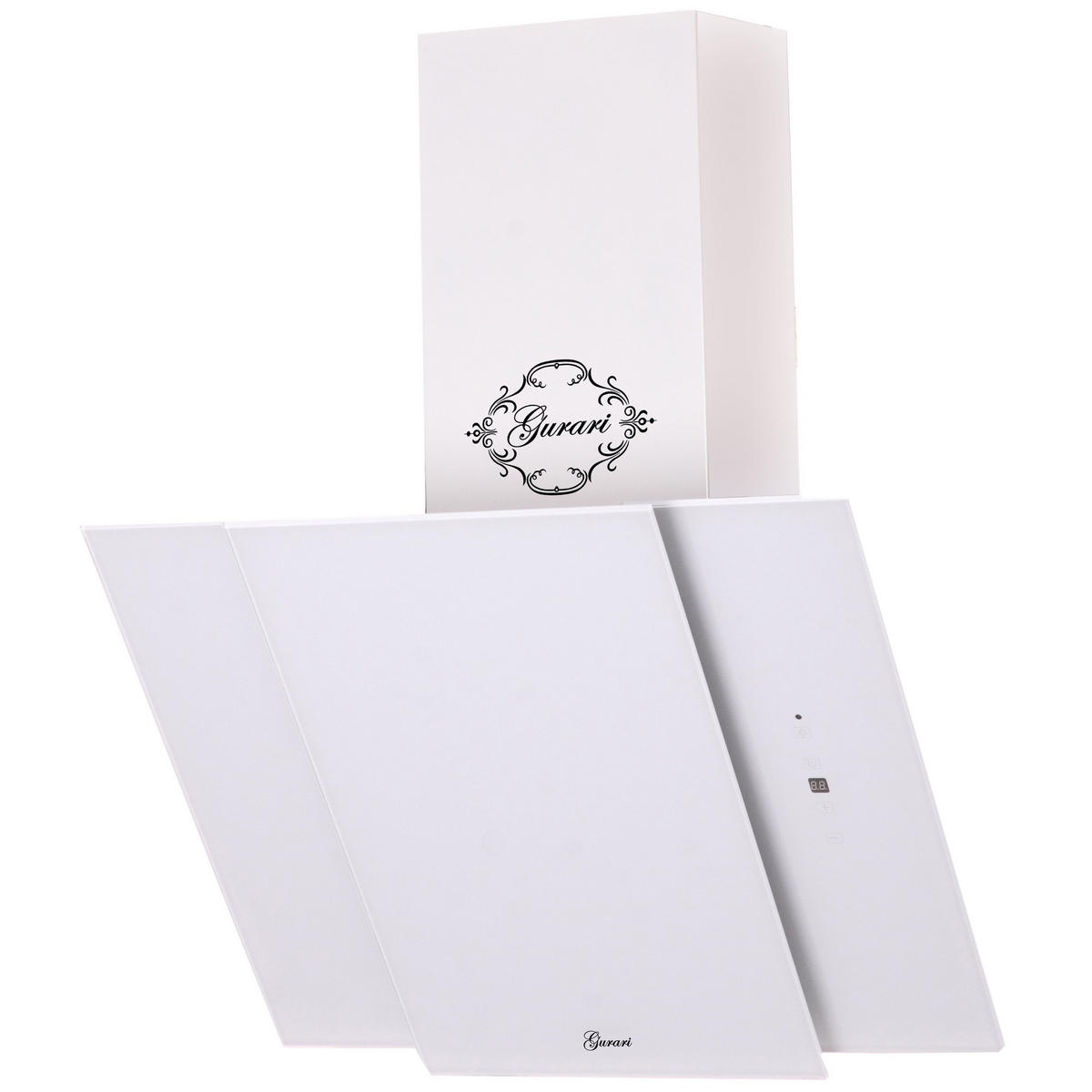 DUNSTABZUGSHAUBE GCH S 171 60 WH Prime + Umluftset, 60 cm Weiß - Weiß, Metall (60/102.5/40.5cm) - Gurari