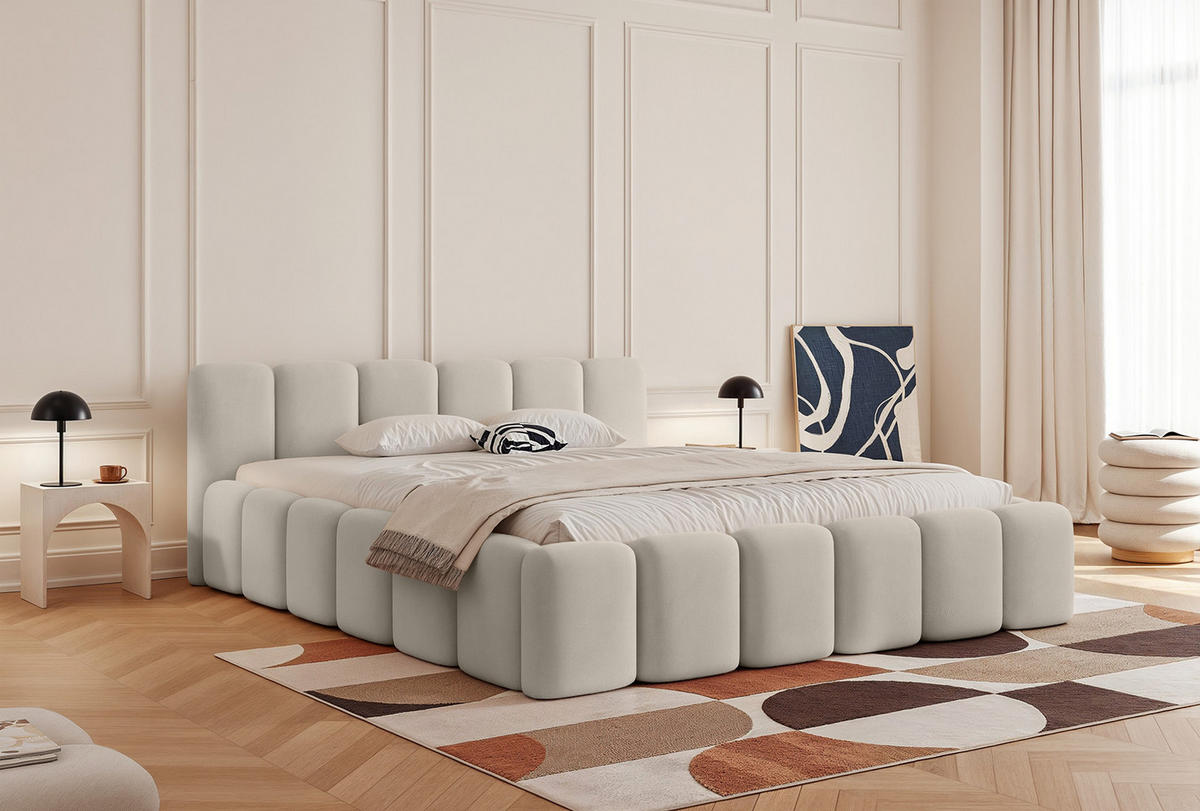 POLSTERBETT Limata 180x200 cm, Creme - Creme, Textil (180/200cm) - Fedve