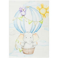 KINDERTEPPICH KIDS Creme Elefant 80/150 cm - Creme, Textil (80/150cm) - Tapiso